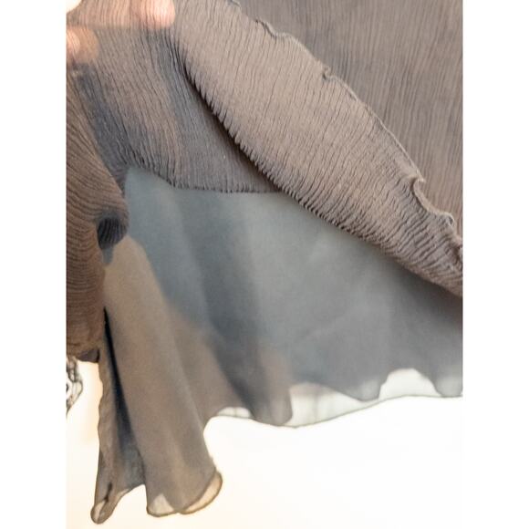 Vintage Y2K Spenser Jeremy Woman Black Silk Lace Sheer Blouse Size 18 - Picture 5 of 7